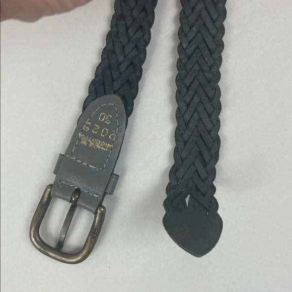 Vintage Belt Braided Leather Gray - Picture 8 of 10